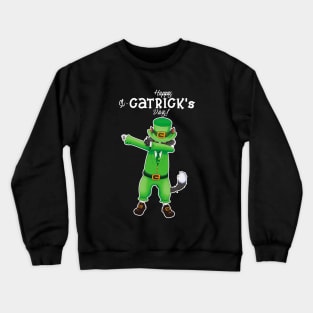 St Patrick's Day with Cat Tricks Crewneck Sweatshirt